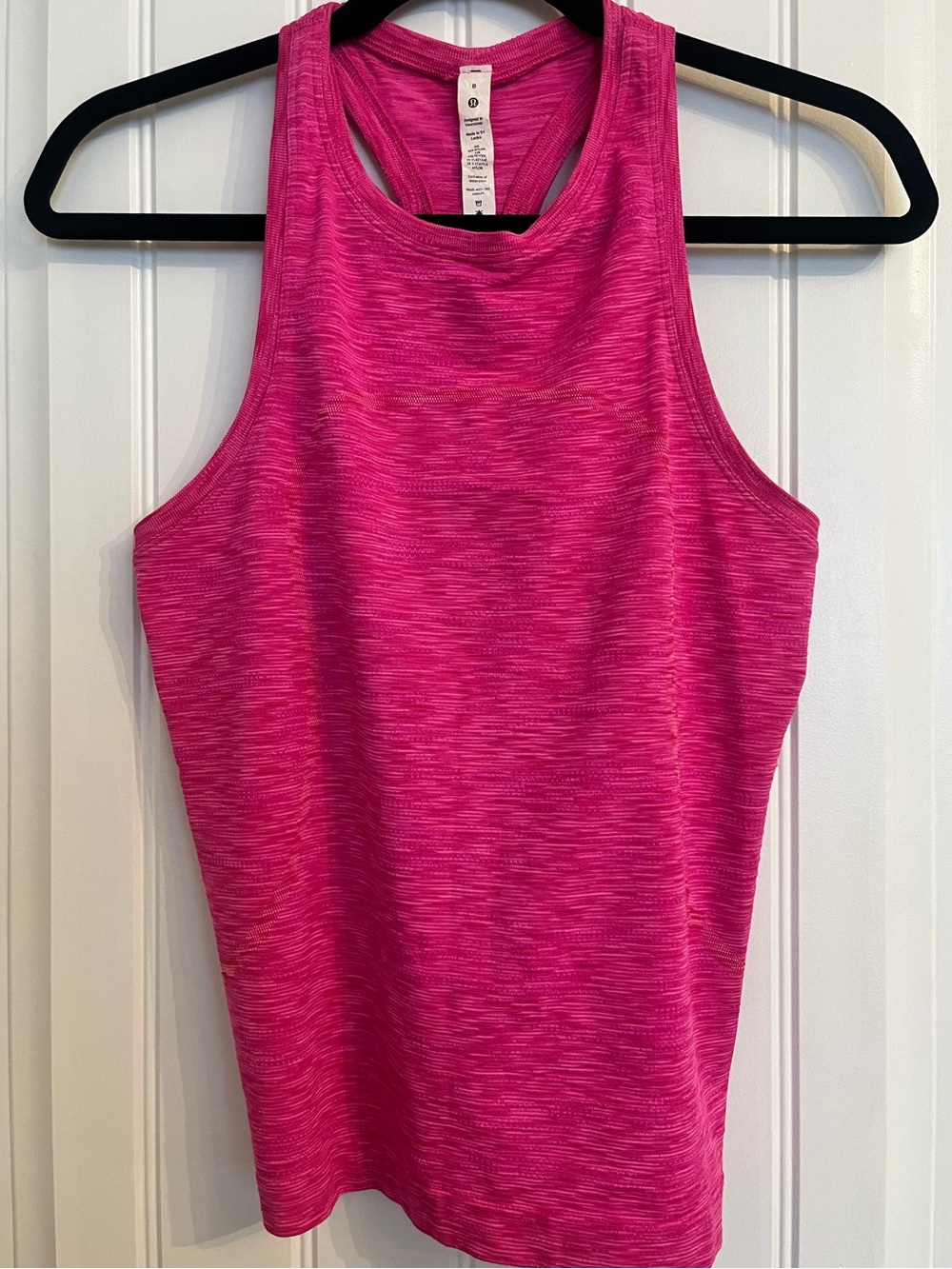 lululemon athletica Swiftly Pink Heathered Racerback Tank - Size 8